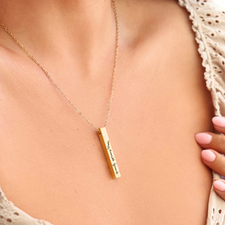 personalized bar necklace
