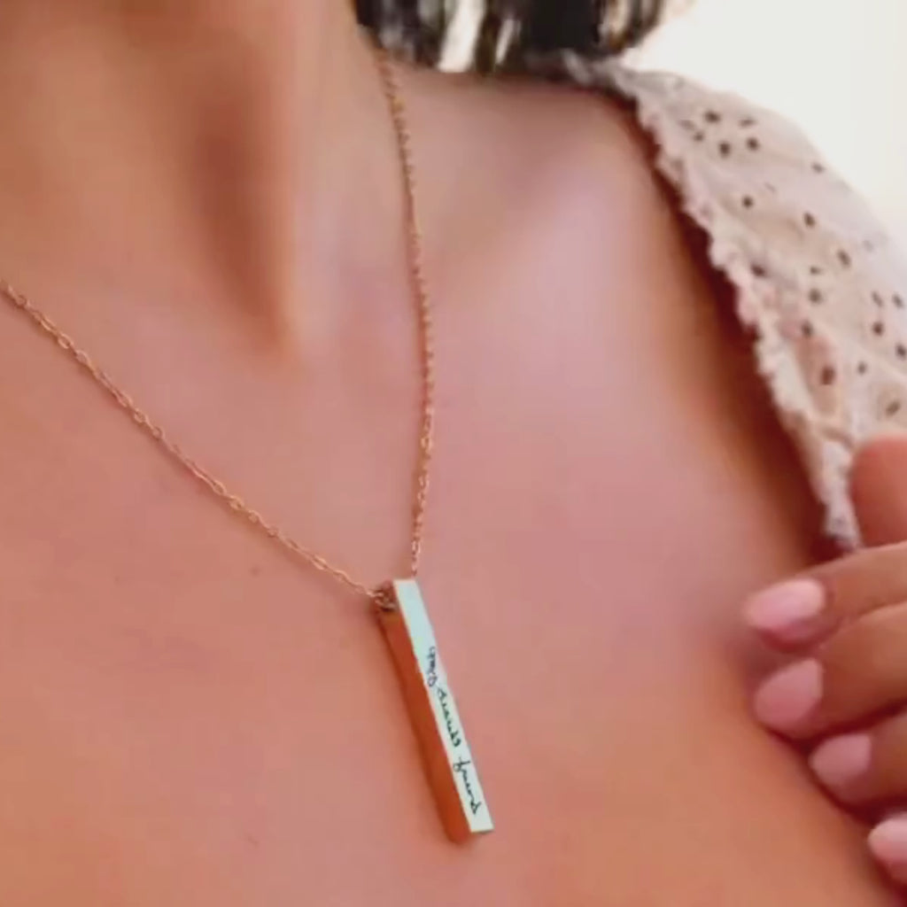 handwriting necklace personalized 