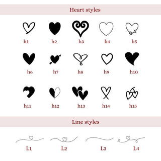 state necklace Hearts