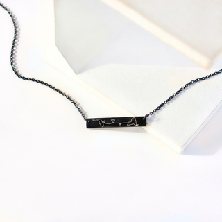 two state necklace black custom